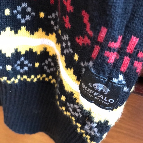 Buffalo David Bitton Cotton Pullover Winter Sweater, Snowflakes Size Small - Picture 7 of 8